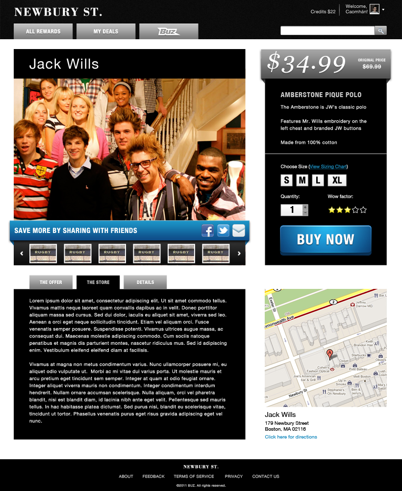 Newbury St. Landing Page