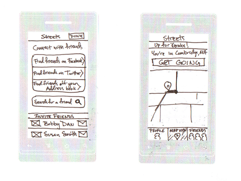 Streets Initial Wireframes Streets Initial Wireframes